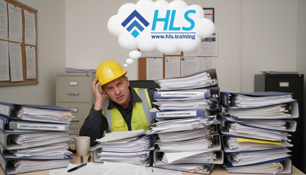 Construction Worker with HLS bubble